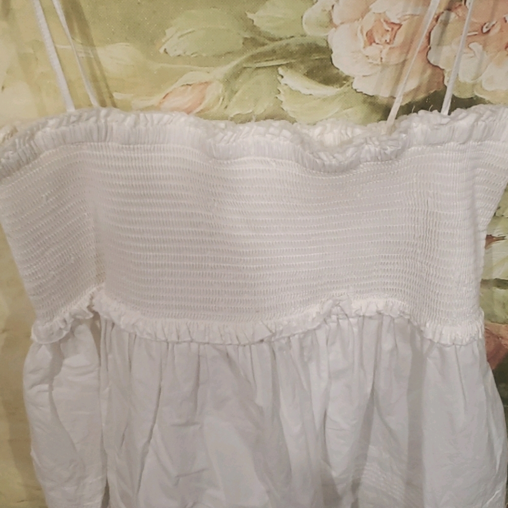 allsaints spitalfields white cotton eyelet sundress size 6 - Picture 3 of 7